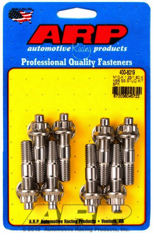 ARP M10 X 1.25/1.50 X 55mm broached stud kit 8pcs - Klik om te sluiten