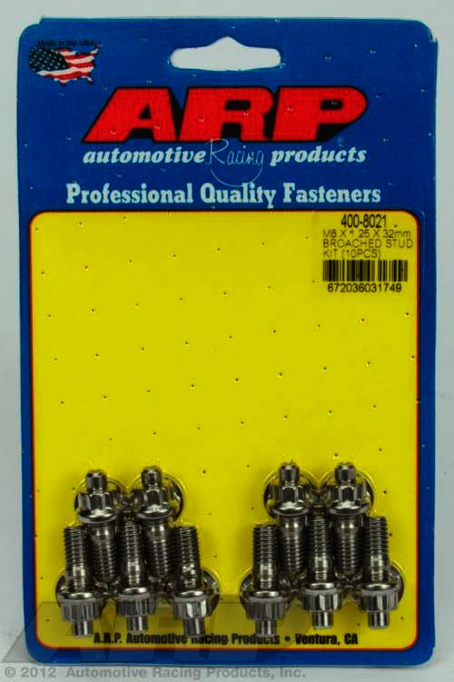 ARP M8 X 1.25 X 32mm broached stud kit - 10pcs - Klik om te sluiten