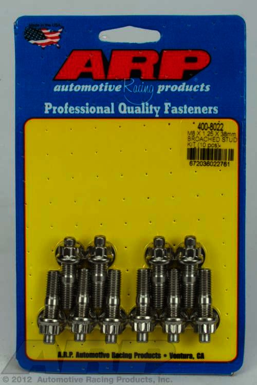 ARP M8 X 1.25 X 38mm broached stud kit - 10pcs - Klik om te sluiten