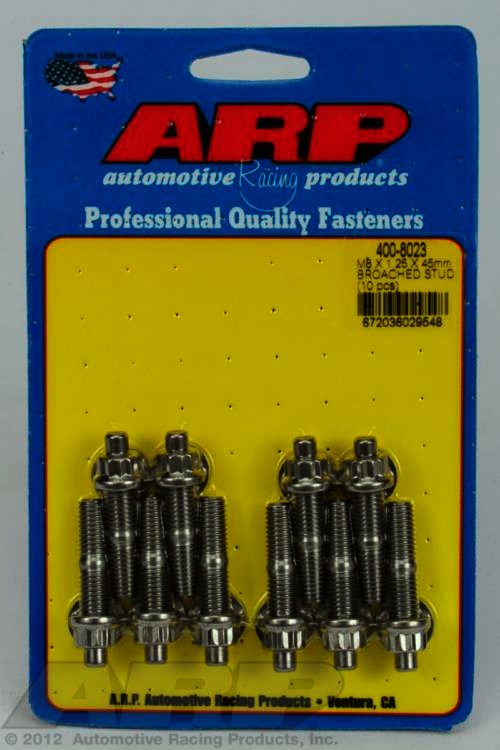 ARP M8 X 1.25 X 45mm broached stud kit - 10pcs - Klik om te sluiten