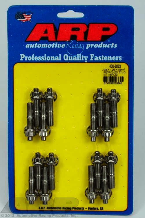 ARP M8 X 1.25 X 45mm broached stud kit - 16pcs - Klik om te sluiten