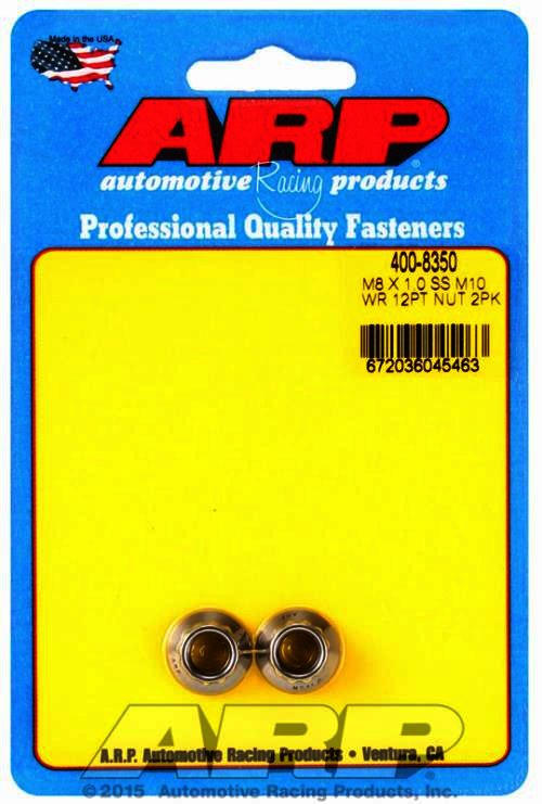 ARP M8 X 1.00 SS M10 socket 12pt nut kit - Klik om te sluiten