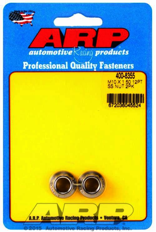 ARP M10 X 1.50 SS M12 socket 12pt nut kit - Klik om te sluiten