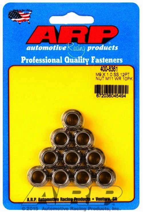 ARP M9 X 1.00 SS M11 socket 12pt nut kit - Klik om te sluiten