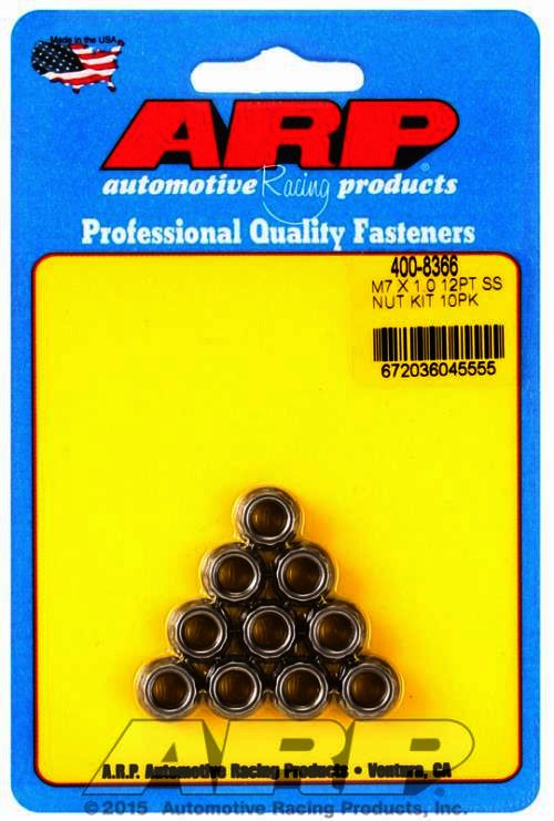 ARP M7 X 1.00 SS M9 socket 12pt nut kit - Klik om te sluiten