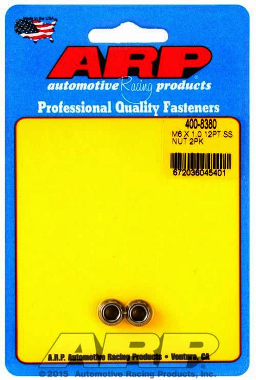 ARP M6 X 1.00 SS M8 socket 12pt nut kit - Klik om te sluiten