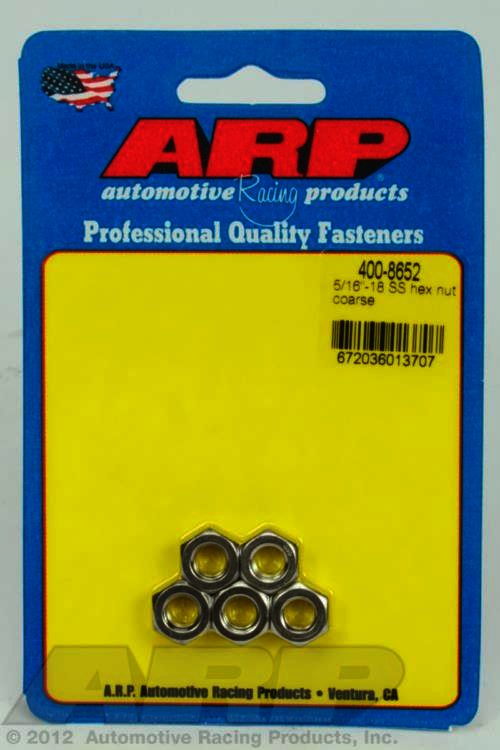 ARP 5/16-18 SS coarse hex nut kit - Klik om te sluiten