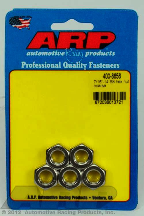 ARP 7/16-14 SS coarse hex nut kit - Klik om te sluiten