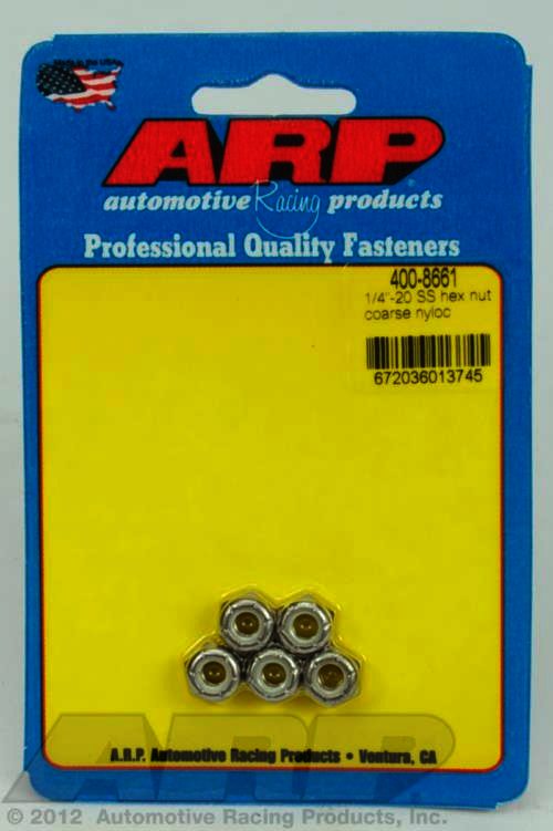 ARP 1/4-20 SS coarse nyloc hex nut kit - Klik om te sluiten