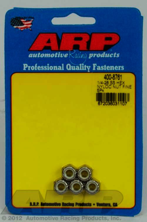 ARP 1/4-28 SS fine nyloc hex nut kit - Klik om te sluiten