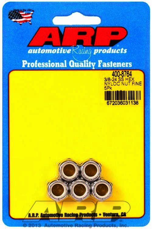 ARP 3/8-24 SS fine nyloc hex nut kit - Klik om te sluiten