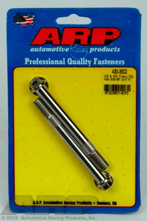 ARP SB & BB Chevy 3/8 hex SS pro stock starter bolt kit - Klik om te sluiten