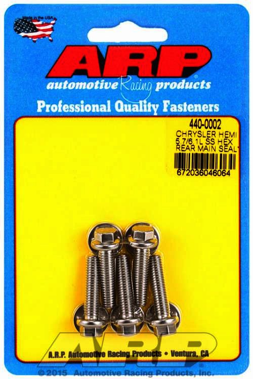 ARP Chrysler hemi 5.7/6.1L SS hex rear main seal plate bolt kit - Klik om te sluiten