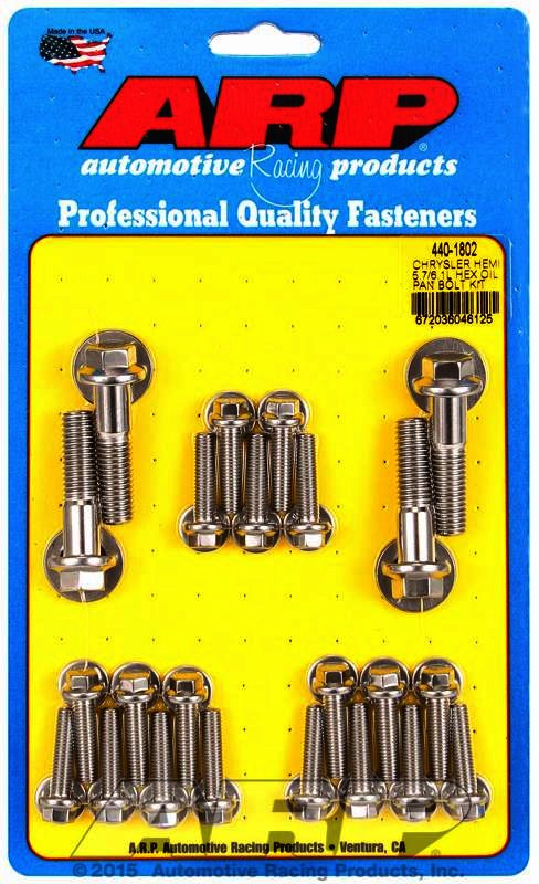 ARP Chrysler hemi 5.7/6.1L SS hex oil pan bolt kit - Klik om te sluiten