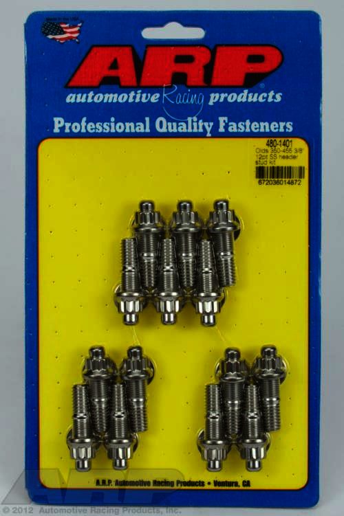 ARP Olds 350-455 3/8" 12pt SS header stud kit - Klik om te sluiten