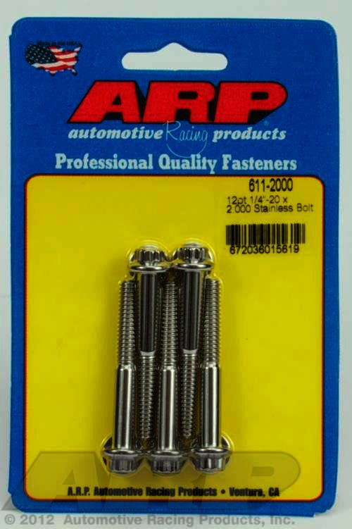 ARP 1/4-20 x 2.000 12pt SS bolts - Klik om te sluiten