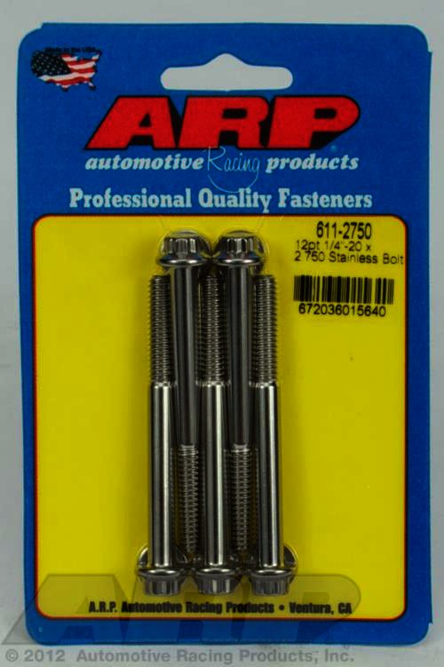 ARP 1/4-20 x 2.750 12pt SS bolts - Klik om te sluiten