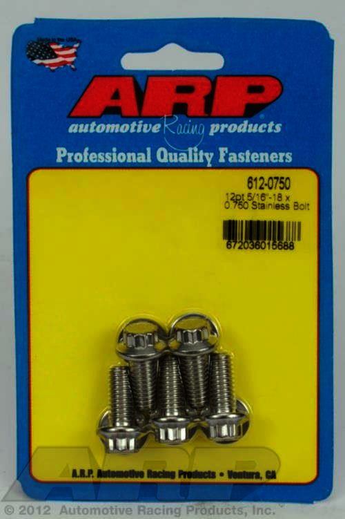 ARP 5/16-18 x 0.750 12pt SS bolts - Klik om te sluiten