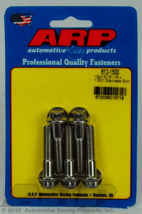 ARP 5/16-18 x 1.500 12pt SS bolts - Klik om te sluiten