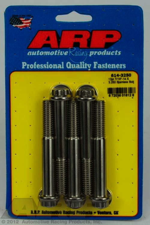 ARP 7/16-14 X 3.250 12pt 1/2 wrenching SS bolts - Klik om te sluiten