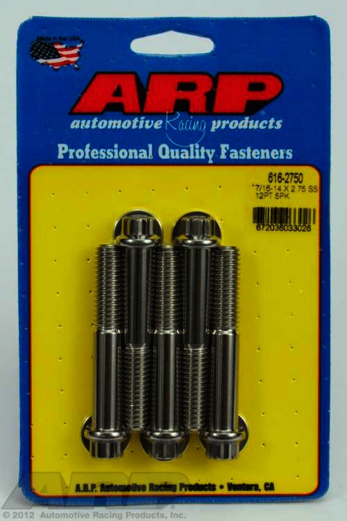 ARP 7/16-14 X 2.750 12pt SS bolts - Klik om te sluiten