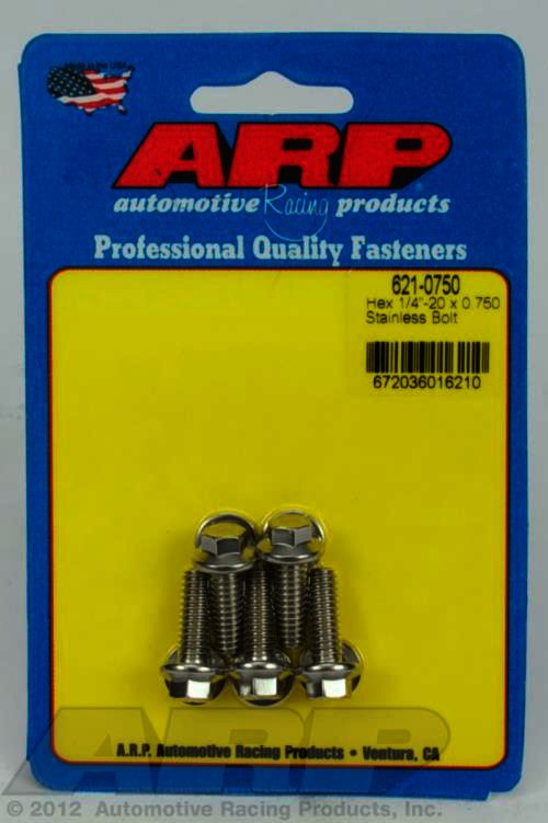 ARP 1/4-20 x 0.750 hex SS bolts - Klik om te sluiten