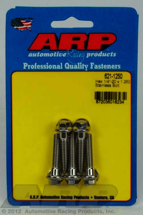 ARP 1/4-20 x 1.250 hex SS bolts - Klik om te sluiten