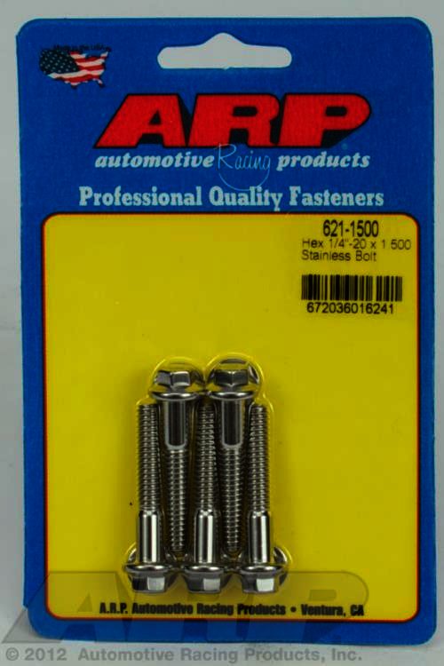 ARP 1/4-20 x 1.500 hex SS bolts - Klik om te sluiten