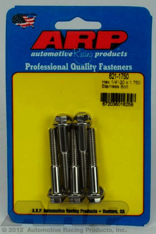 ARP 1/4-20 x 1.750 hex SS bolts - Klik om te sluiten