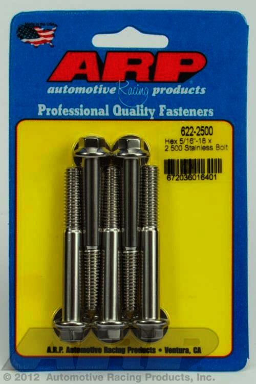 ARP 5/16-18 x 2.500 hex SS bolts - Klik om te sluiten