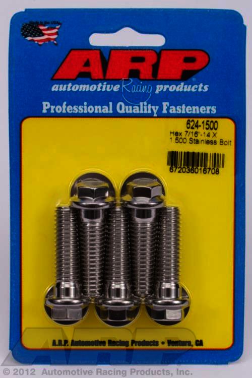 ARP 7/16-14 X 1.500 hex 1/2 wrenching SS bolts - Klik om te sluiten