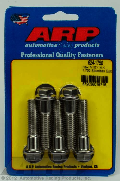 ARP 7/16-14 X 1.750 hex 1/2 wrenching SS bolts - Klik om te sluiten