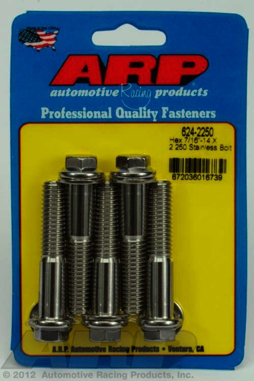 ARP 7/16-14 X 2.250 hex 1/2 wrenching SS bolts - Klik om te sluiten