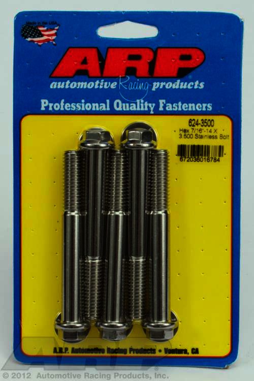 ARP 7/16-14 X 3.500 hex 1/2 wrenching SS bolts - Klik om te sluiten