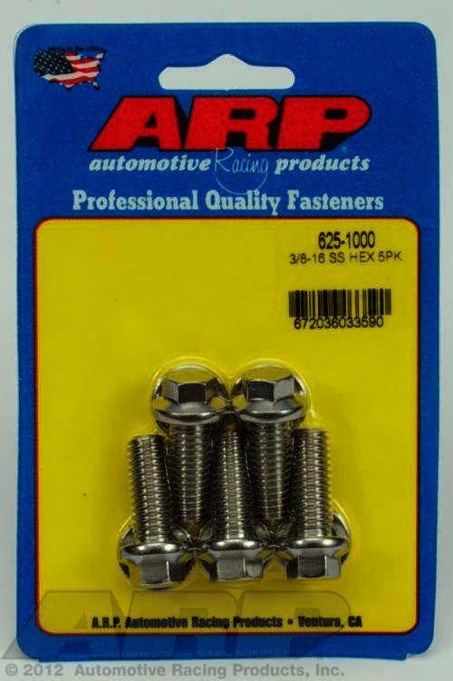 ARP 3/8-16 x 1.000 hex 7/16 wrenching SS bolts - Klik om te sluiten