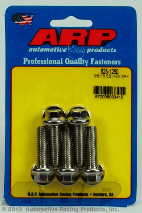 ARP 3/8-16 x 1.250 hex 7/16 wrenching SS bolts - Klik om te sluiten