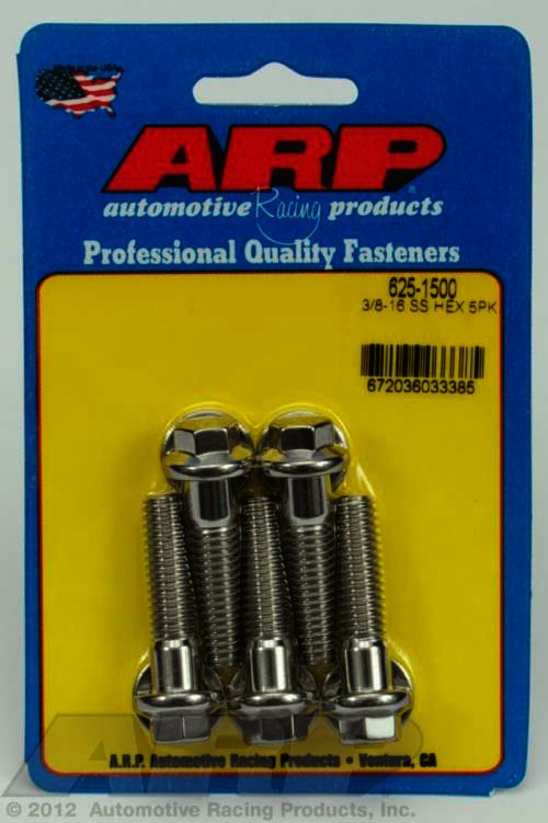 ARP 3/8-16 x 1.500 hex 7/16 wrenching SS bolts - Klik om te sluiten