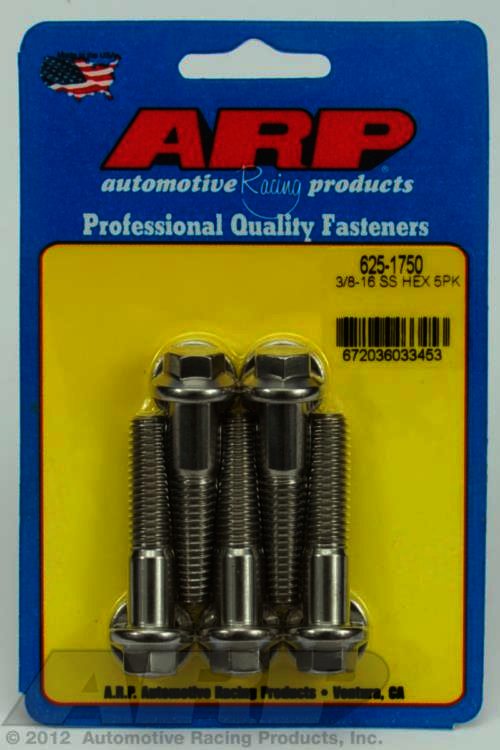 ARP 3/8-16 x 1.750 hex 7/16 wrenching SS bolts - Klik om te sluiten