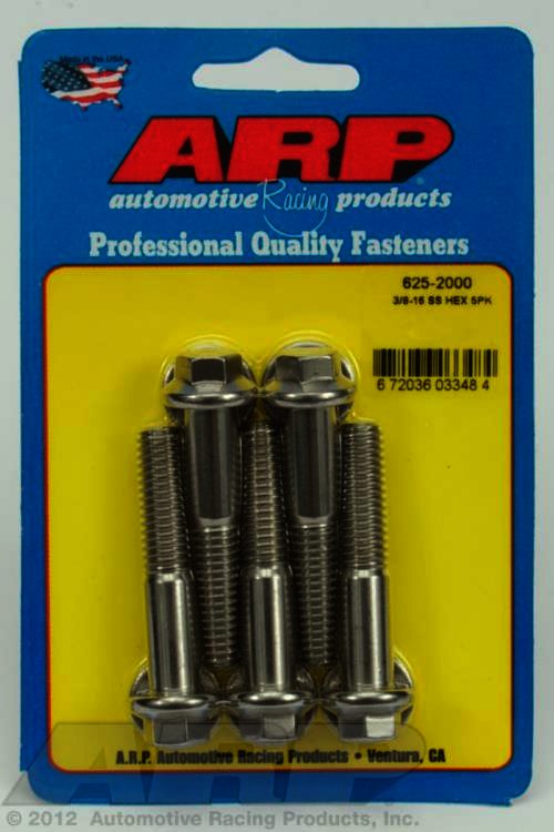 ARP 3/8-16 x 2.000 hex 7/16 wrenching SS bolts - Klik om te sluiten