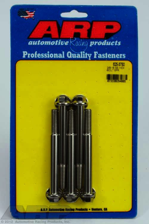 ARP 3/8-16 x 3.750 hex 7/16 wrenching SS bolts - Klik om te sluiten