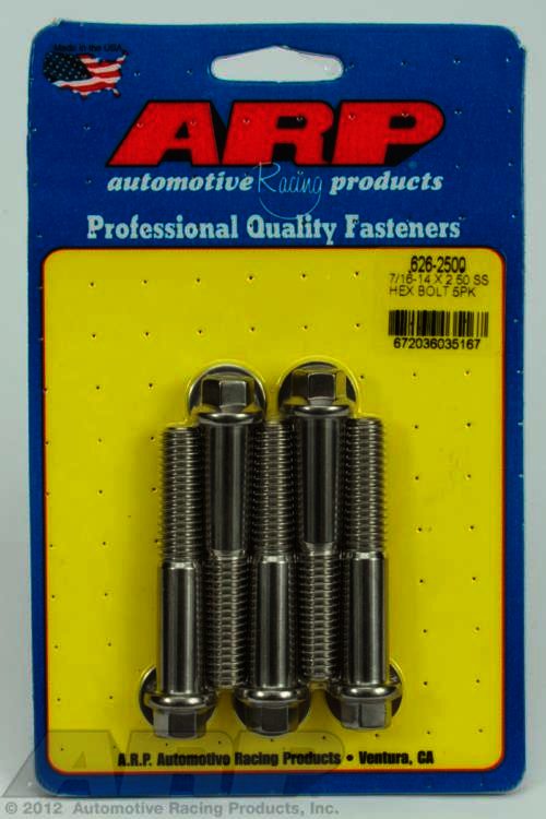 ARP 7/16-14 X 2.500 hex SS bolts - Klik om te sluiten