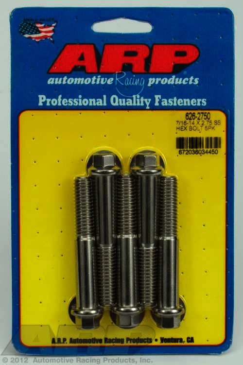 ARP 7/16-14 X 2.750 hex SS bolts - Klik om te sluiten