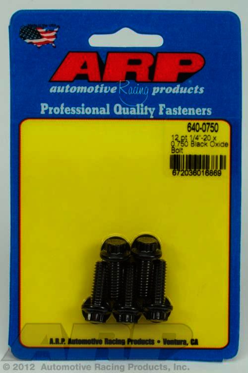 ARP 1/4-20 x 0.750 12pt black oxide bolts - Klik om te sluiten