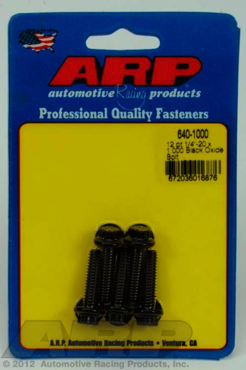 ARP 1/4-20 x 1.000 12pt black oxide bolts - Klik om te sluiten