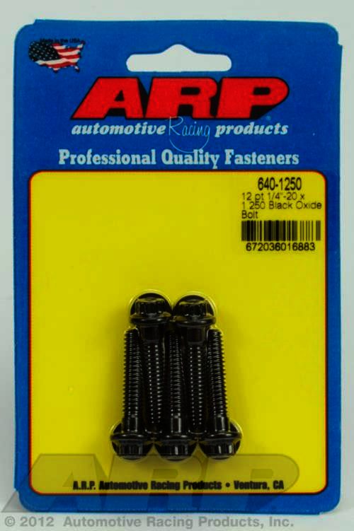 ARP 1/4-20 x 1.250 12pt black oxide bolts - Klik om te sluiten