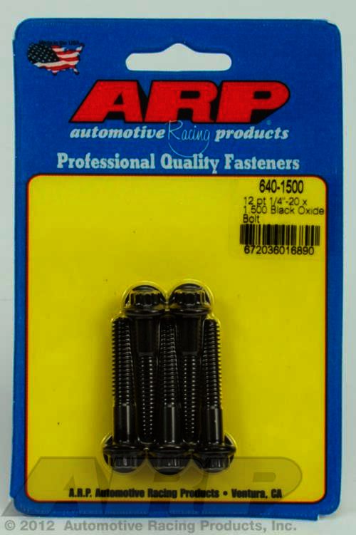 ARP 1/4-20 x 1.500 12pt black oxide bolts - Klik om te sluiten