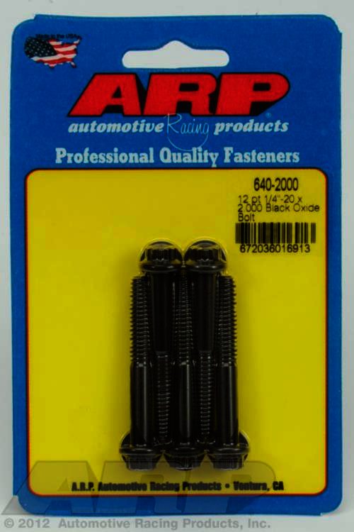 ARP 1/4-20 x 2.000 12pt black oxide bolts - Klik om te sluiten