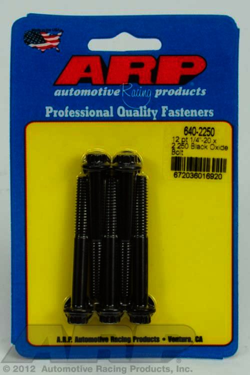 ARP 1/4-20 x 2.250 12pt black oxide bolts - Klik om te sluiten