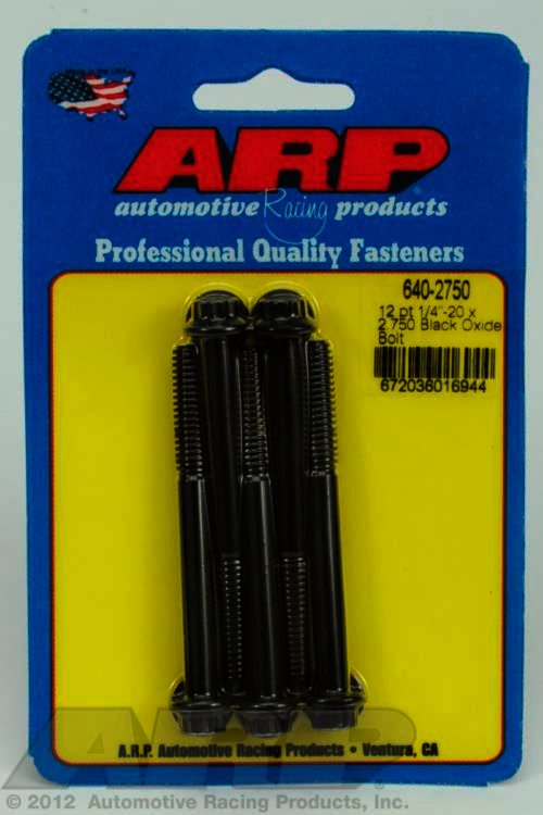 ARP 1/4-20 x 2.750 12pt black oxide bolts - Klik om te sluiten