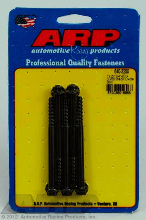 ARP 1/4-20 x 3.250 12pt black oxide bolts - Klik om te sluiten